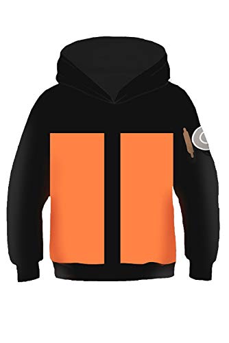 RedJade niños Joven Chica Chaqueta con Capucha Suéter con Capucha Chaqueta de Sudor Hoodie Naruto Uzumaki