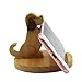 Amamcy Cute Dog Cellphone Holder Stand Wooden Smartphone Desk Holder for All Mobile Phones Animal Phone Stand Desk Ornament