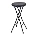 Chaise Haute Pliante rembourrée Petit-déjeuner Rond Cuisine Tabouret de Bar Mobilier Chaise Haute compacte (Couleur: Noir, Marron, Blanc)