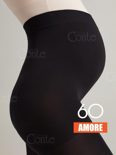 Miniatura 5 de Conte Elegant Amore 60 Medias Para Futuras Madres - Medias Mujer - Moda Premamá - Medias Premamá - Embarazo - Soporte Vientre Embarazo - Nero - Gr. 4