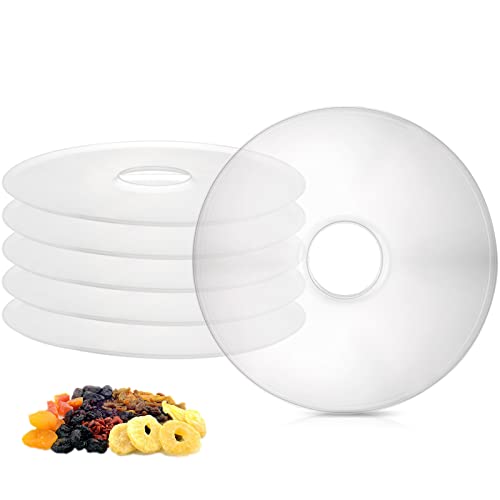 ZOOFOX 6 Pack Fruit Roll Sheets, Round Plastic Dehydrator Sheets with Edges, Reusable Dryer Mats for Fruit Leather, Meat, Beef jerky, Herb, Vegetable, BPA-Free by ZOOFOX - Used condition - US$18.71