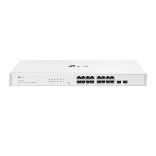 TP-Link Festa FS318G Switch Gigabit de 16 portas com gestão na nuvem, operação silenciosa, ideal para empresas médias, segurança e controlo do tráfego de rede