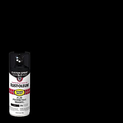 Image of Rust-Oleum Stops Rust Custom 5-in-1 Spray Paint, Flat Black