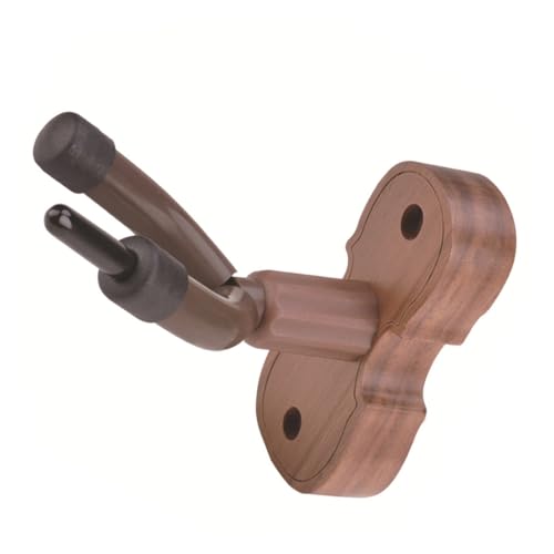 Toddmomy Wall Mounted Violin Hanger with Walnut Base for Home and Durable and Stylish Violin Hook for Instruments