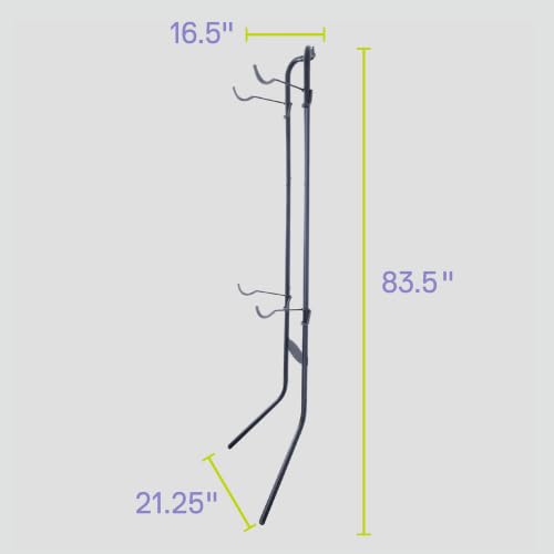 Image of Delta Cycle Michelangelo 2 Bike Storage Rack Black - Gravity Fully Adjustable Bike Storage Garage For Road, MTB, and Hybrid Bicycles - Vertical Bike Rack Holds Up To 80 lbs