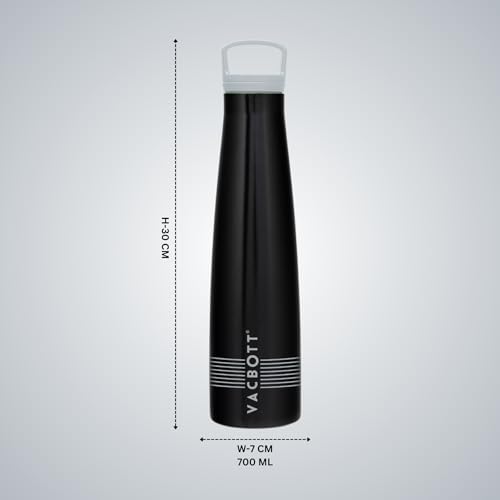 Image of Clay Craft Vacbott Sleeko Lines Double Walled|18 Hours Hot and 24 Hours Bottle Vacuum Insulated Flask Bottle|650ml, 2 Piece, BPA-Free|Leak Proof|BIS Certified|1Year Limited Warranty