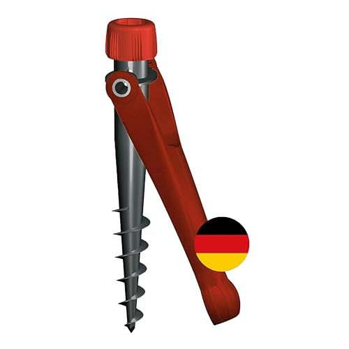 camping jardines del ocio superventas - En liquidación 4 Krinner Vario Drill - Soporte para sombrilla, Color Rojo, para Playa, Prado, jardín, Ocio y Camping, Fabricado en Alemania, 20005