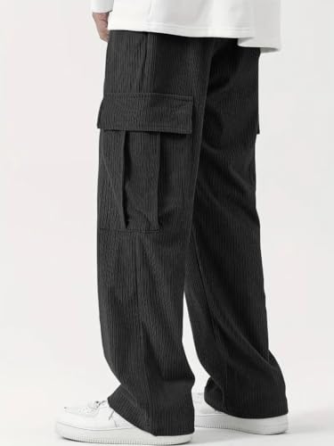 Image of GRECIILOOKS Cargo Joggers for Men - Cotton Loose Fit Utility Pants with 4 Pockets | Durable Outdoor & Hiking Trousers (Available in Plus Size)