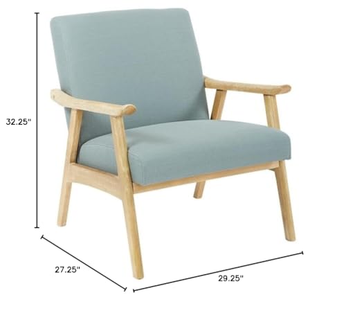 Sillón Moderno Tela Azul miniatura 2