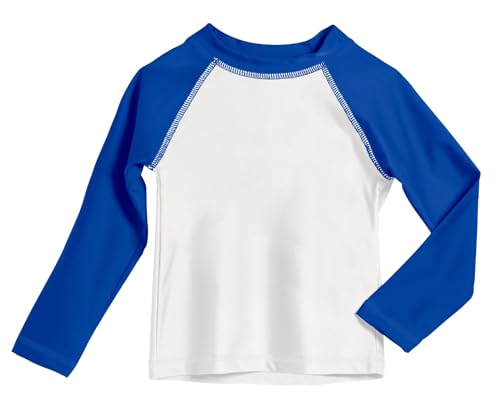 Image of Boys UPF 50+ Color Block Solid Long Sleeve Rashguard