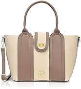 Lavie Signature Canva Lock Satchel Bag | Satchel Handbag for Work | Ladies Purse | Stylish Should...