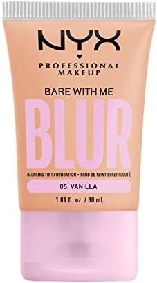 NYX PROFESSIONAL MAKEUP Bare With Me Blur Skin Tint Foundation Make Up with Matcha, Glycerin & Niacinamide - Vanilla