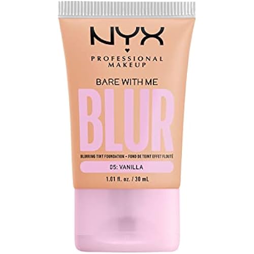 NYX PROFESSIONAL MAKEUP Bare With Me Blur Skin Tint Foundation Make Up with Matcha, Glycerin & Niacinamide - Vanilla