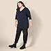 Amazon Essentials Women's Lightweight Long-Sleeve V-Neck Tunic Sweater (Available in Plus Size), Navy, Large