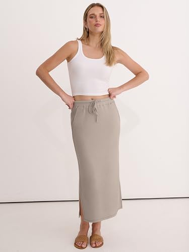 Image of ANRABESS Casual Maxi Skirts for Women, High Waist, Summer, Drawstring, Ideal for Daily Wear, Office & Weekend Outings 2026