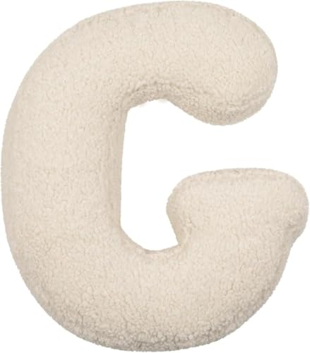 Fouriding Oreiller Lettres Oreiller Chiffres Arabes,Mignon Oreiller Peluche Alphabet Anglais Coussin Décoratif Chambre à Coucher Canapé Lit Sol Voiture Salle de Séjour Décoratif (G)