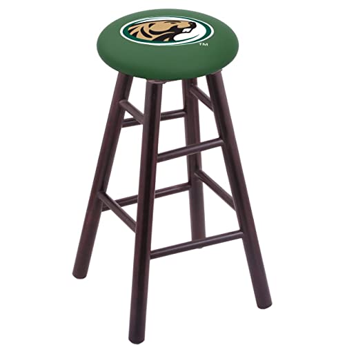 Holland Bar Stool Co. Maple Bar Stool in Dark Cherry Finish with Bemidji State Seat by The