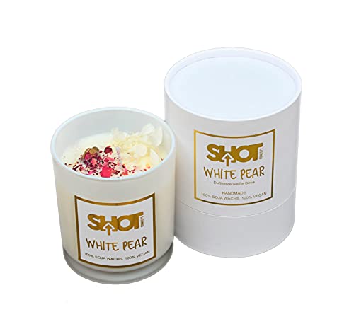 Shot Concept, Duftkerze im Glas, WEIßE BIRNE, 100% vegan, 100% Soja Wachs Cover