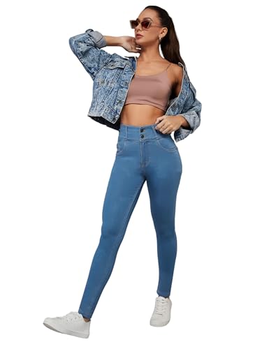 Image of Miss Chase Women's Skinny High Rise Cropped Stretchable Denim Jeans