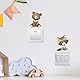 Herfair 12 Stück Aufkleber Lichtschalter Kinder, Cartoon Tiere Muster lustiger Lichtschalter, PVC Schalter Aufkleber Selbstklebend, Wandtattoo Schalter Sticker