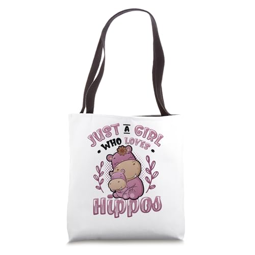 Bolso tote 'Solo una chica a la que le encantan los hipopótamos' miniatura 1