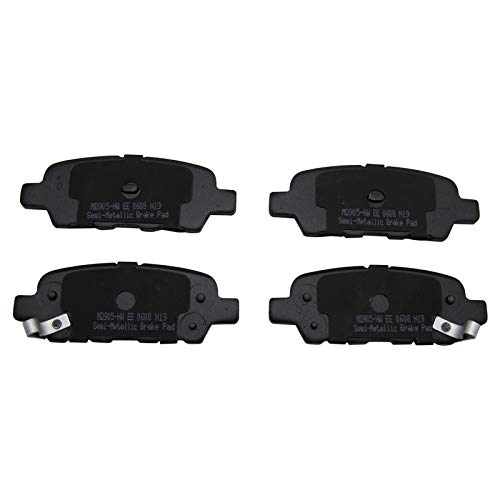 Image of TRQ Rear Brake Pad & Rotor Kit, with Chemical Kit Parking Brake Shoe Set Semi-Metallic Compatible with 2003-2005 Infiniti G35 Nissan 350Z