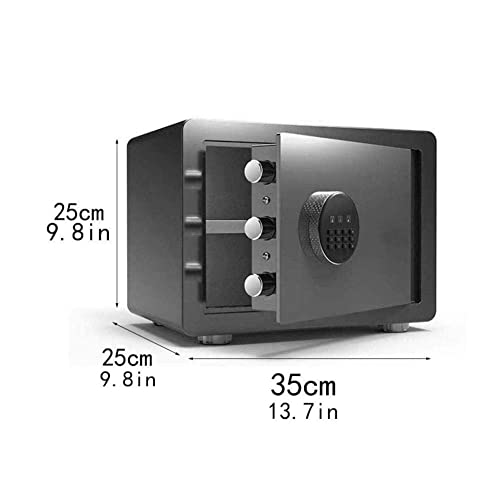 XBTGS Elettronica di deposito impermeabile ignifuga, elettronica antifurto, per ufficio o uso domestico, montaggio a parete o a pavimento, 35 x 25 x 25 cm, per casa, ufficio, C, oro, A, oro-A