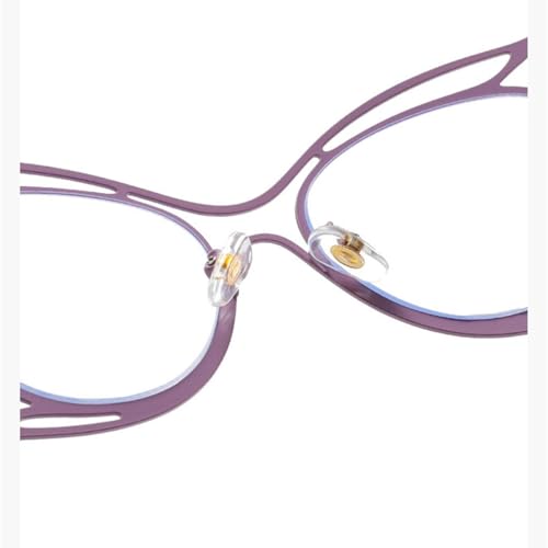 Monture lunettes papillon métal bicolore légère et confortable