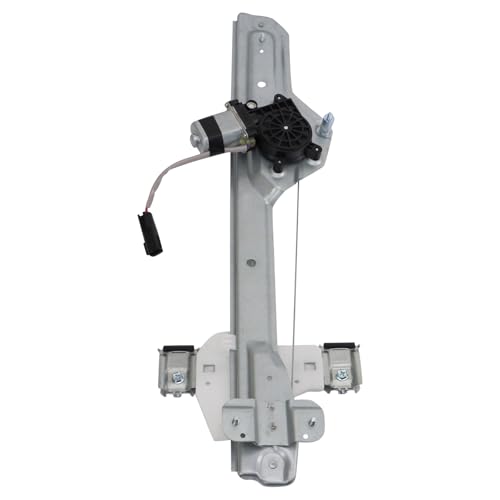 Image of TRQ Rear Driver Side Power Window Motor and Regulator Assembly Compatible with 14-18 Chevrolet Silverado 1500 19 Silverado 1500 LD 15-20 Tahoe 14-18 GMC Sierra 1500 19 Sierra 1500 Limited