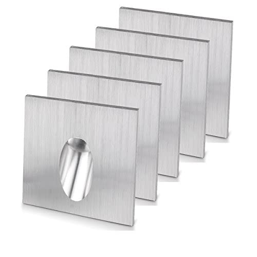 ALLOMN Lot de 5 spots LED encastrables carrés à LED encastrables pour escaliers, véranda, lampadaires de 1 W CA 100-245 V (blanc chaud)