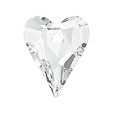 1 pcs Swarovski Elements Pendant Wild Heart 6240 Crystal Stone with Hole 17 x 14 x 2 mm, Crystal