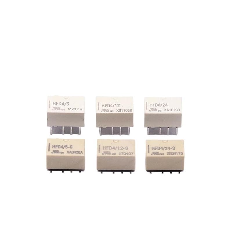 POWTAXBJGD 5PCS Relay HFD4/512 24VDC 2A 8-Pin Two-Group Conversion(5PCS HFD4-5V)