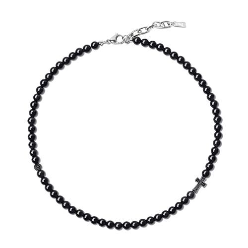 Collier perle homme avec chaîne ajustable COAI