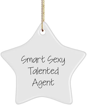 Smart Sexy Talented Agent Star Ornament Gifts for Her, Funny Agent Christmas Decorations, Unique Agent Presents, Agent Appreciation Gifts from You to Her image 2
