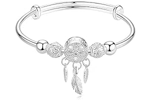 Silver Dream Catcher Tassel Feather Charm Bracelet: Your Dream Guardian
