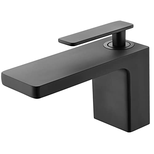 Robinet de salle de bain cascade mitigeur évier chaud froid or brossé