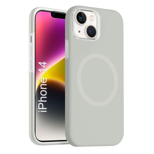 iPhone 16e Silicone Magsafe Case | Shock Proof Design & Camera Protection | Premium Rubberised Apple iPhone 16e Cover (Microfiber Lining) | Ultra Smooth Silicone - Gray