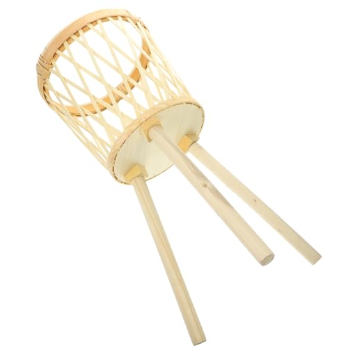 POPETPOP Cesta De Flores De Bambú Canasta De Plantas Cesta De Plantas Tejida Cesta De Mimbre con Tapa Mesa De Plantas Cajas Cestas De Plantas De Interior Cestas Tejidas Juguete