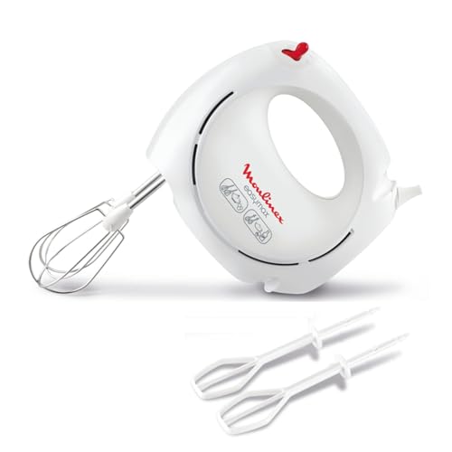Moulinex Easy Max HM2501B1 - Batidora Amasadora de 200 W con 5 Velocidades. Incluye varillas batidoras y amasadoras