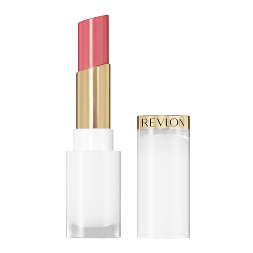 REVLON Super Lustrous Glass Shine Balm, Hydrating Tinted Lip Balm with Hyaluronic Acid, Aloe & Rose Quartz, 006 Girly Swirly, 0.11 oz