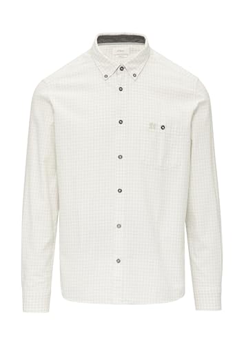 s.Oliver Herren Hemd – Regular Fit, Button Down-Kragen, kariert – Ansicht 4