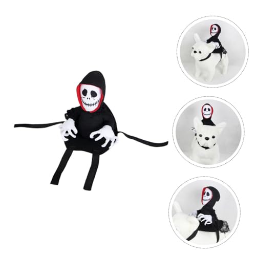 Disfraz capa Halloween para perros y gatos negro S miniatura 5