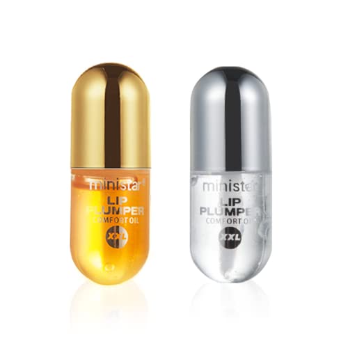 CkFyahp 2 Pcs Natural Lip Plumper Day And Night Lip Plumping Glosses Hydrated Lip Oil Set Plant Extracts Lips Plumping Balm Lip Fuller Moisturizing and Reduce Fine Lines for Sexy Lips