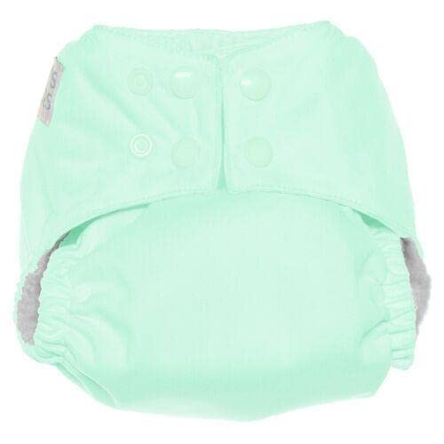 Image of Nicki's Diapers One Size Ultimate All in One Snap Cloth Diaper | One Size Adjustable, Washable, and Reusable Diapers for Baby Boy or Baby Girl | Built in Inserts | Machine Washable (Key Lime)