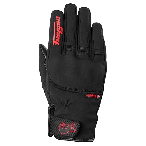 Furygan Jet All Seasons D3O EVO - Guantes de Moto para Hombre - Palma 100% Cuero - Táctil - Confort - Transpirable y Ligero