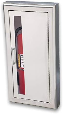 JL Industries1037V10 Cosmopolitan Series Rolled Edge Fire Extinguisher Stainless Steel Cabinet