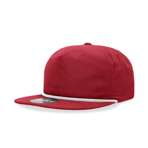 Casquette high profile Decky rouge style décontracté pour les sorties urbaines et le skate