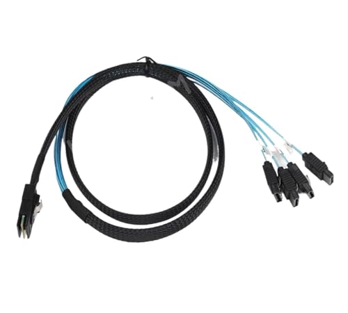 Cable MI-N SAS 4i 36P SFF 8087 a 4 SATA 7P 1 m miniatura 4