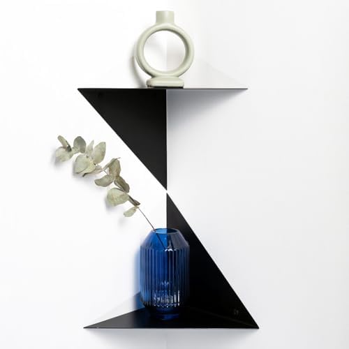 Corner Shelf for Wall, Black Metal Shelves Wall Mounted, Creative...
