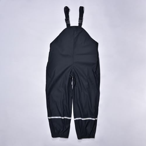 Toddler Waterproof PU Rain Pants Boys Girls Kids Unisex Rainwear Outdoor Solid Color Muddy Play Trousers Bib Overalls3